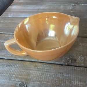 Fire King batter bowl- peach luster